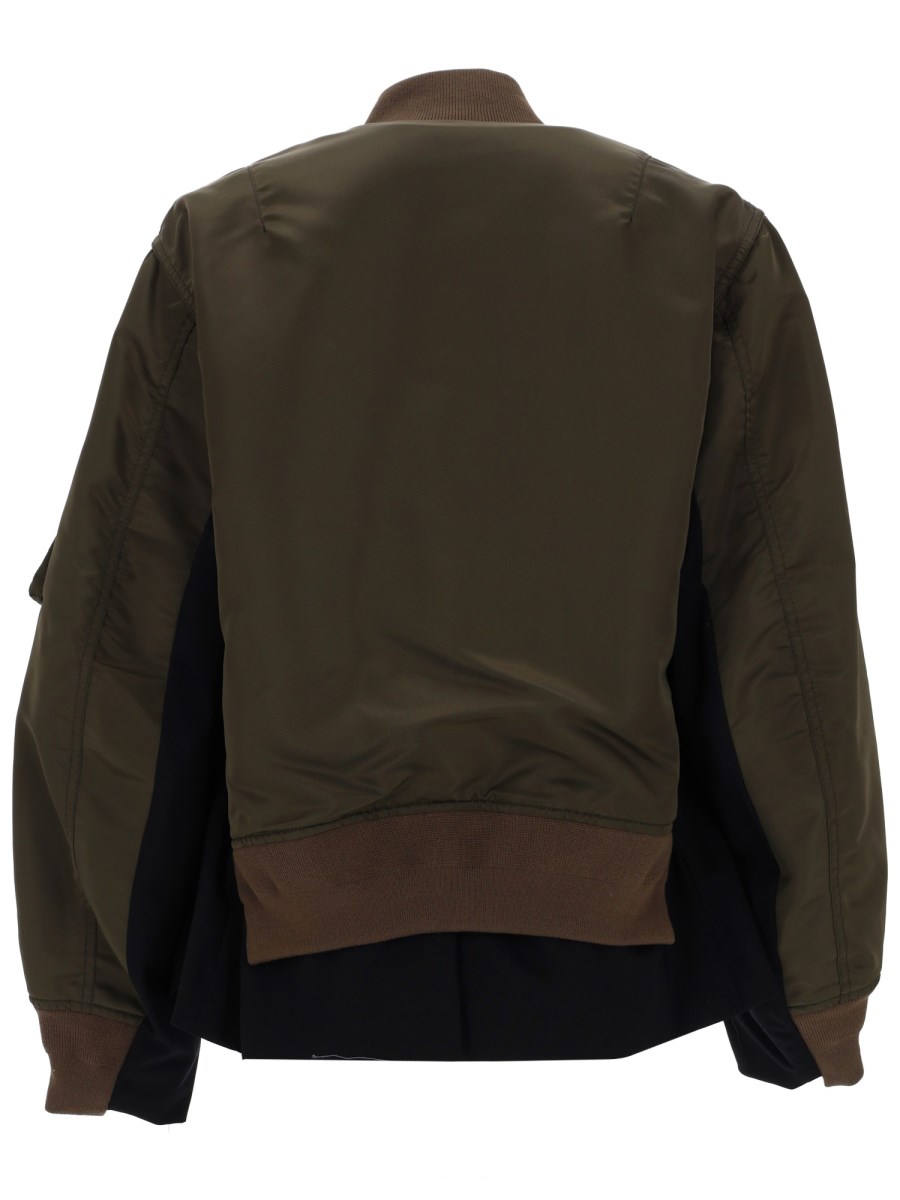 BLOUSON IN TWILL DI NYLON E LANA