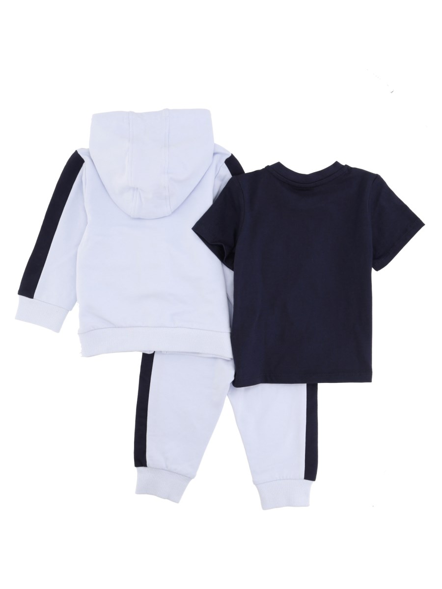 Set tuta intera in misto cotone garzato e t-shirt