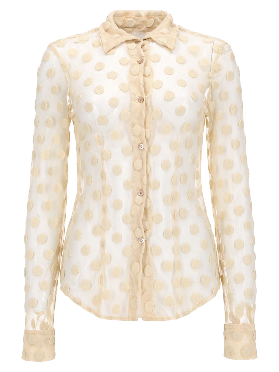 CAMICIA IN MESH A POIS