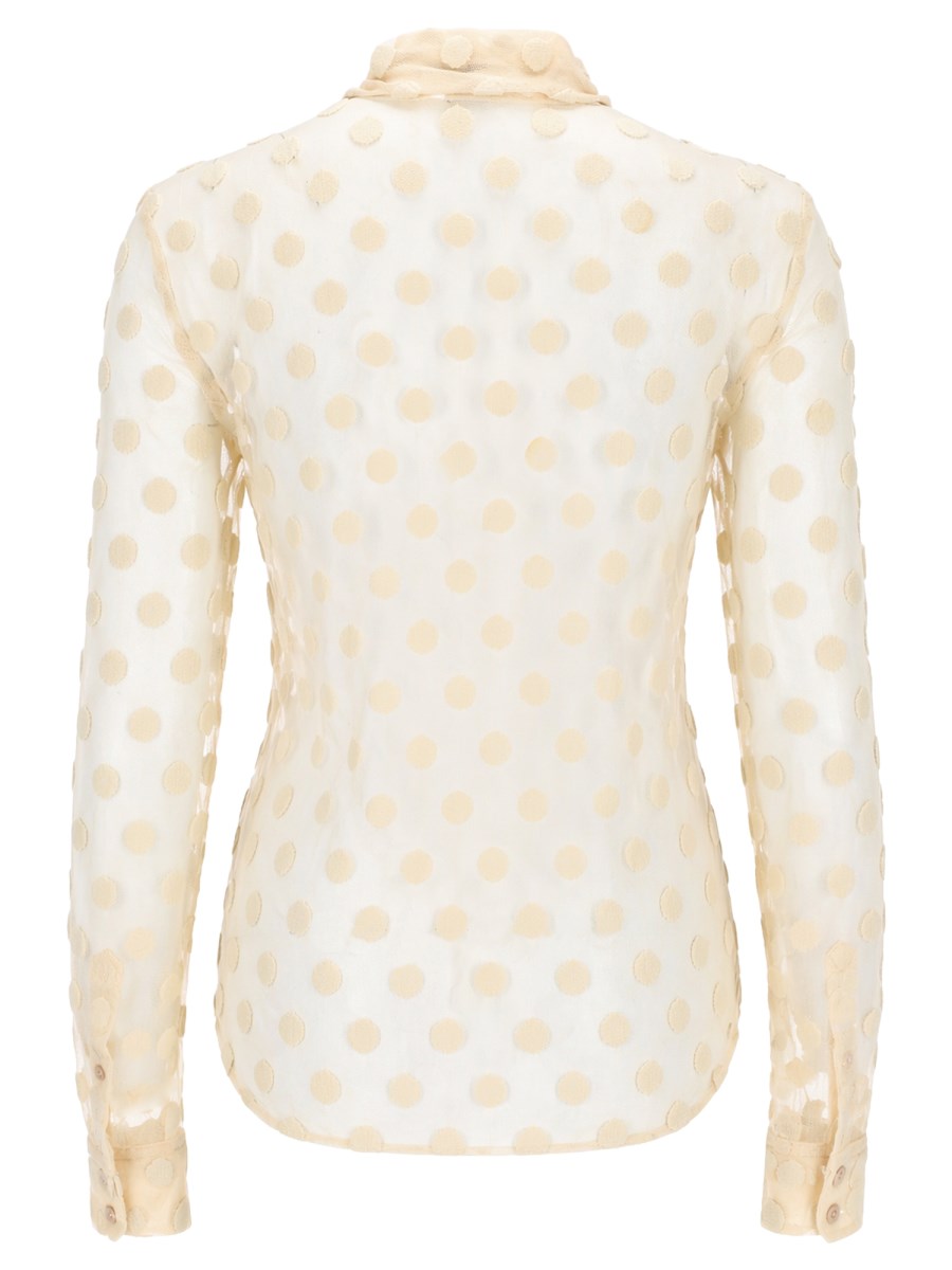 CAMICIA IN MESH A POIS