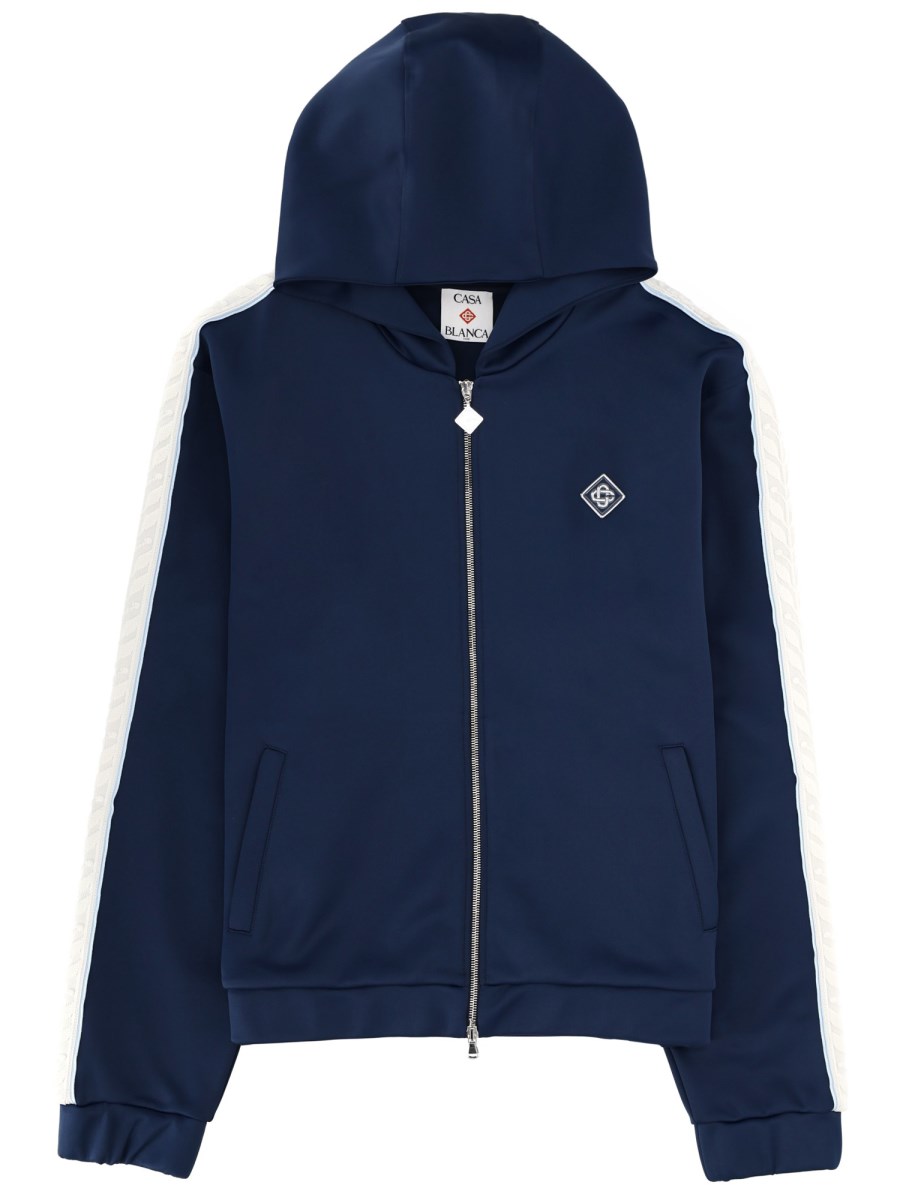FELPA CON CAPPUCCIO E ZIP
