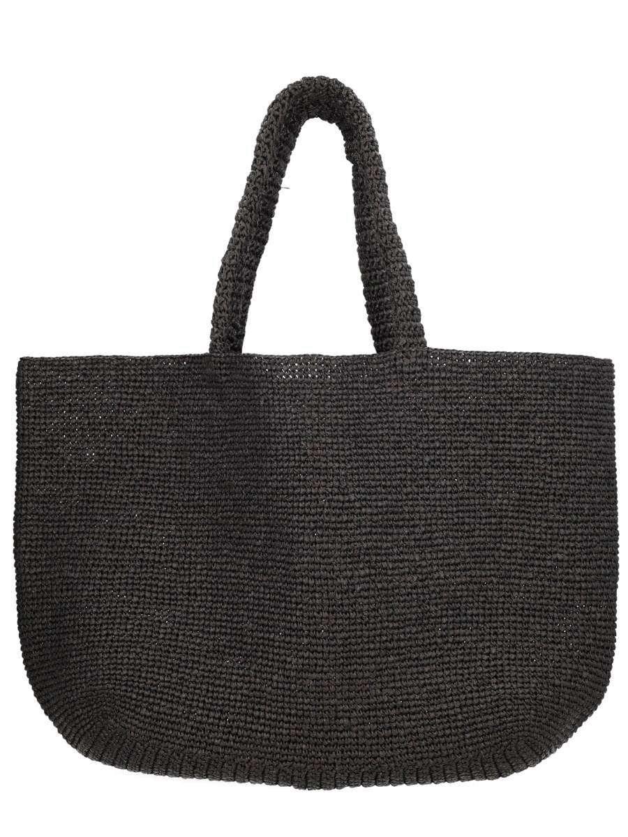 BORSA TOTE IN RAFIA CON RICAMO