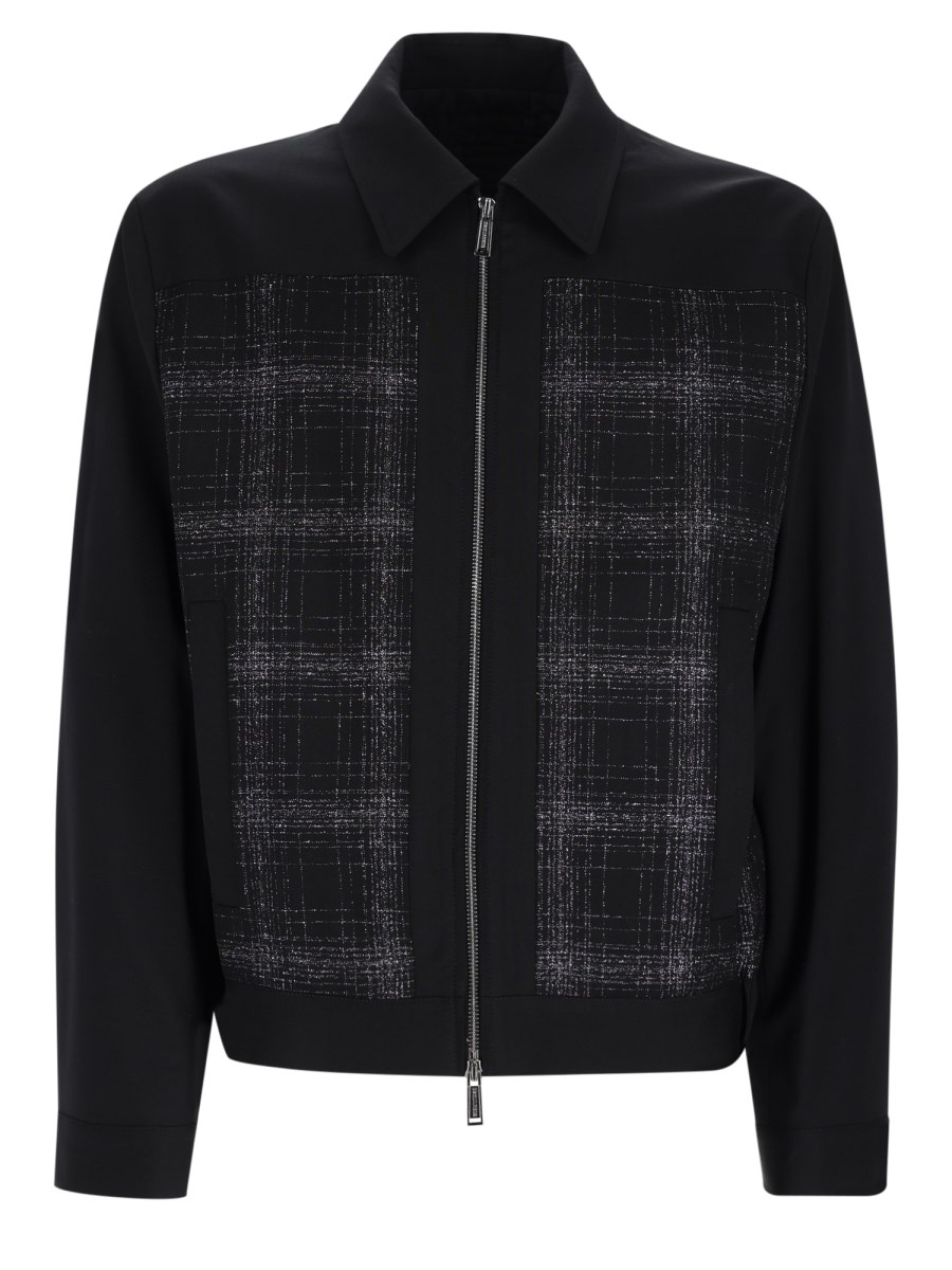 Bomber Evening Con Motivo Check