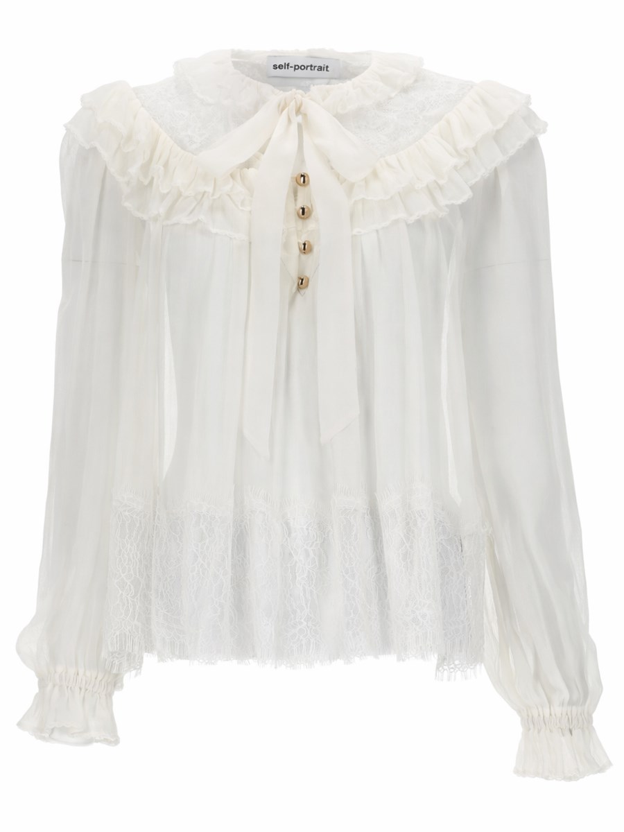 BLUSA IN GEORGETTE CON RUCHES