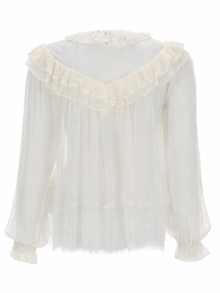 BLUSA IN GEORGETTE CON RUCHES