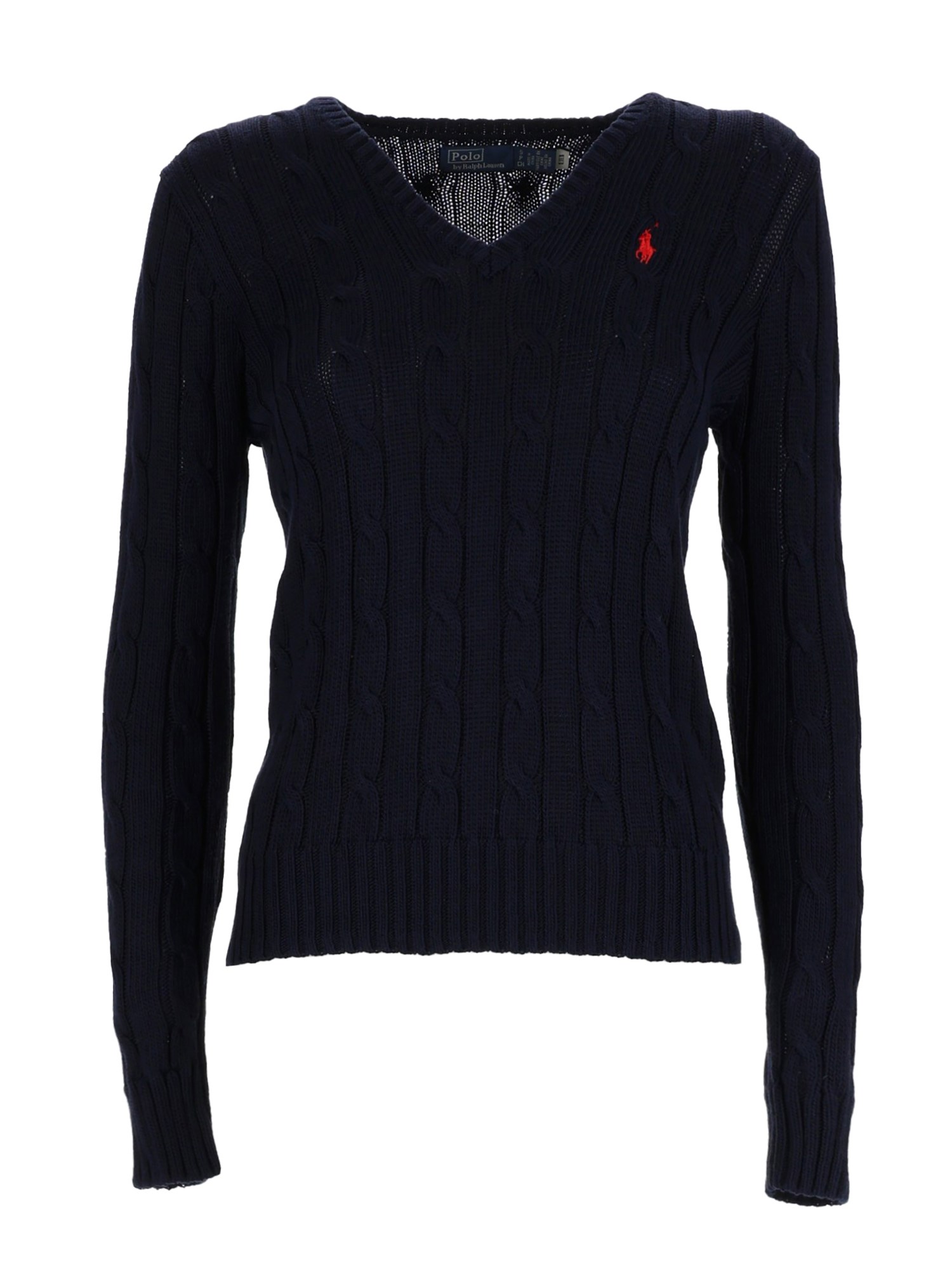 Polo Ralph Lauren Cable Knit With Logo In Blue