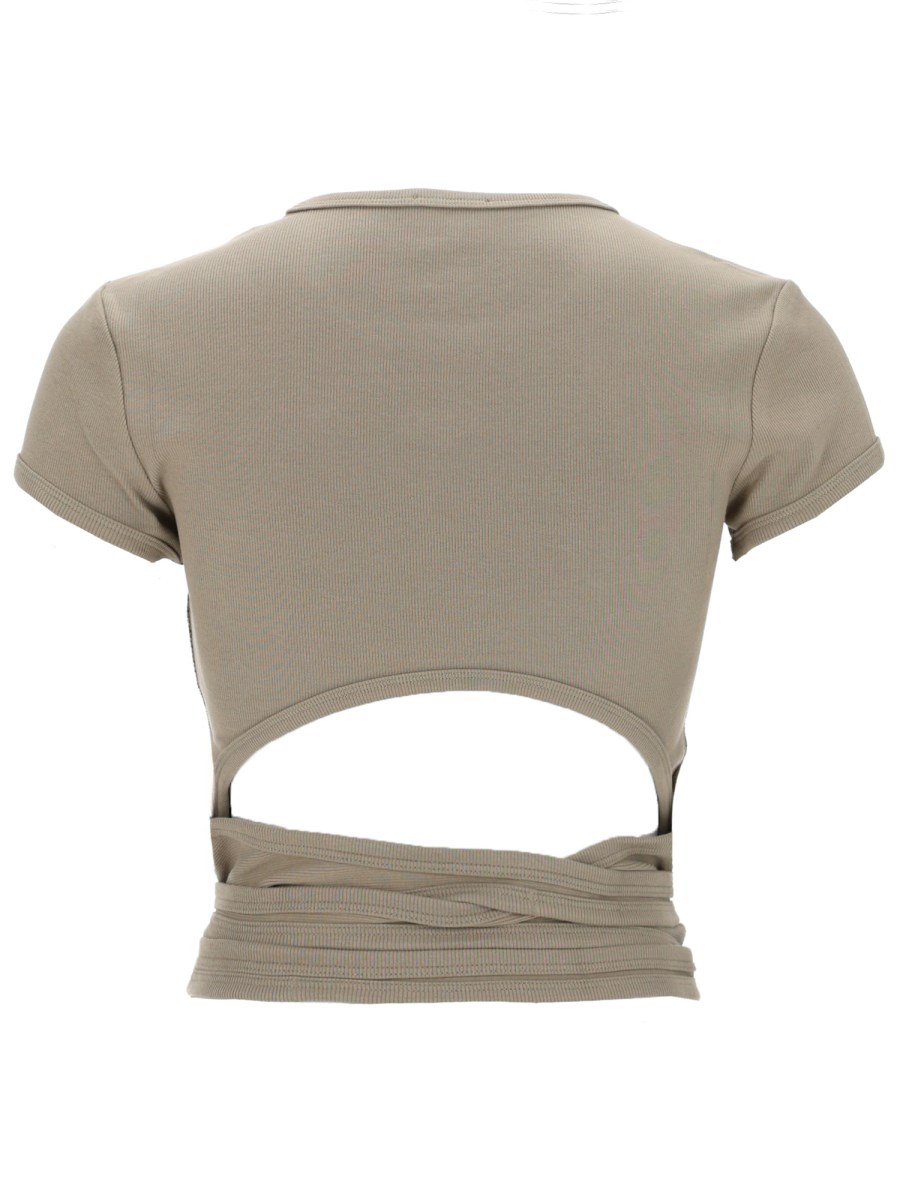 T-SHIRT A COSTINE CON LACCI 
