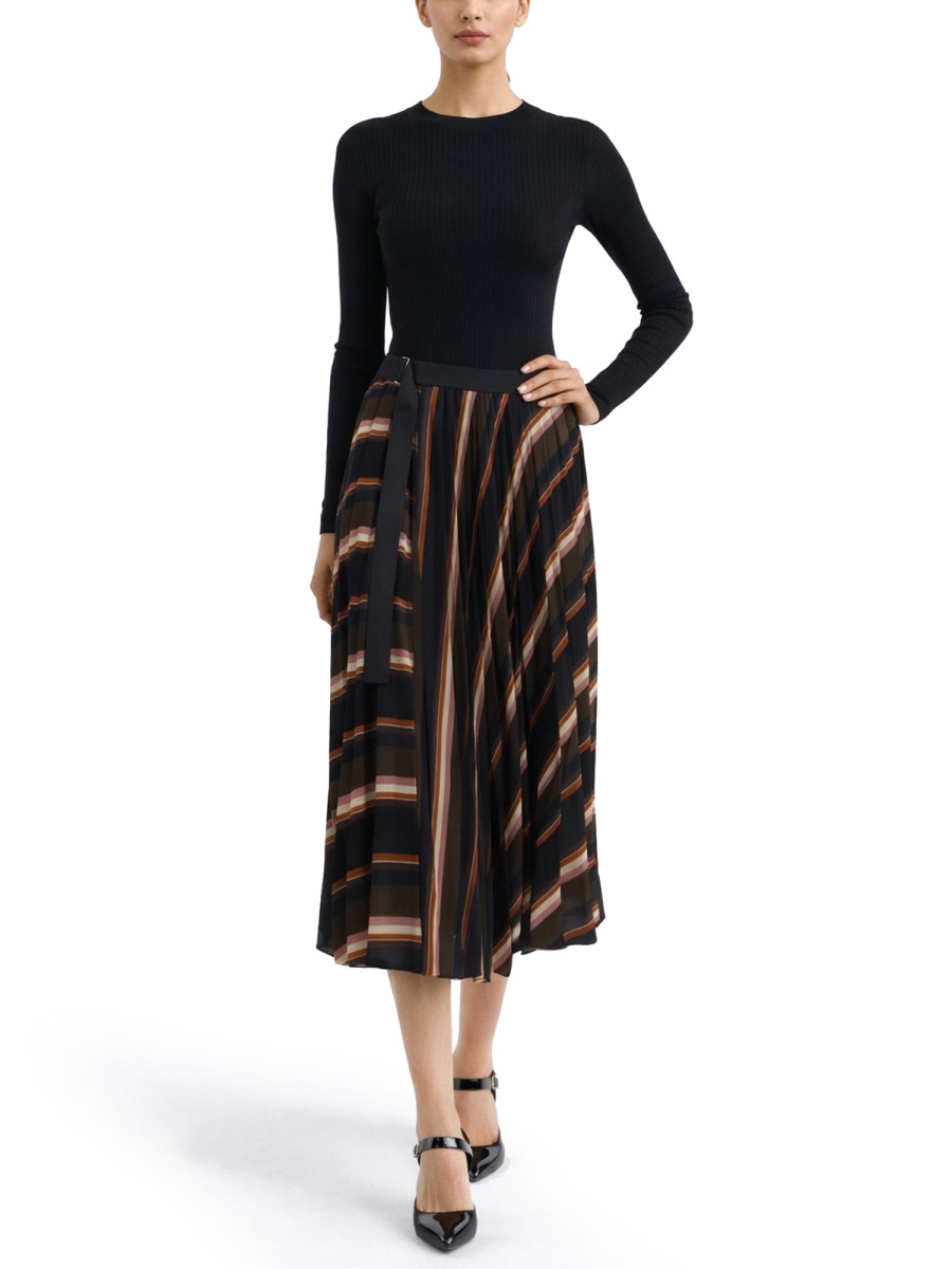 GONNA CON STAMPA HORIZONTAL STRIPE