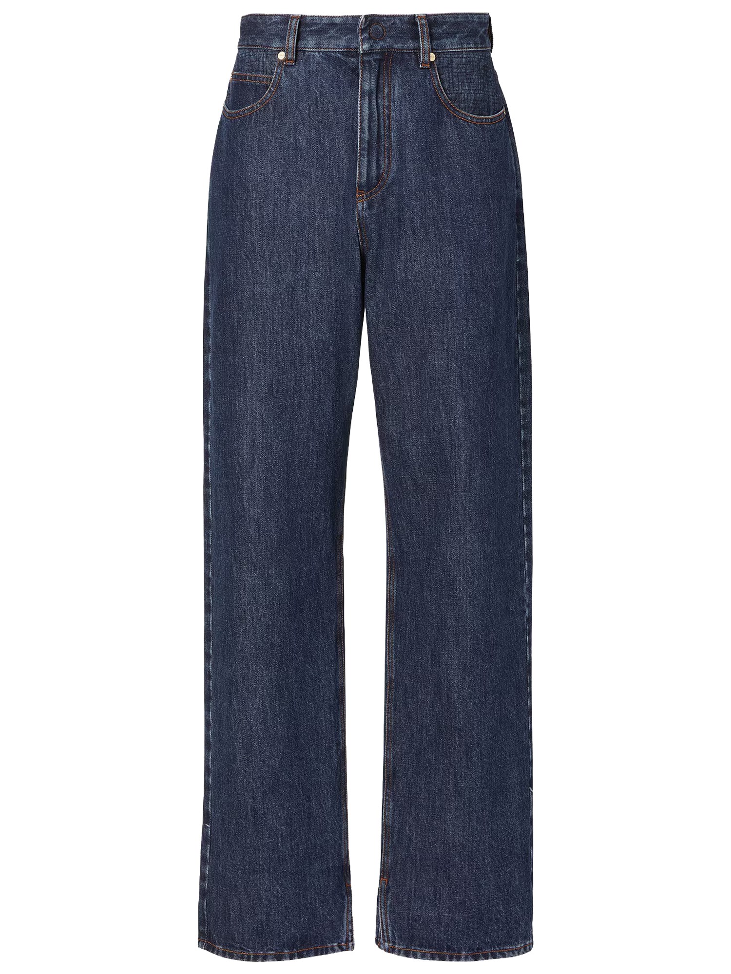 fendi long denim jeans