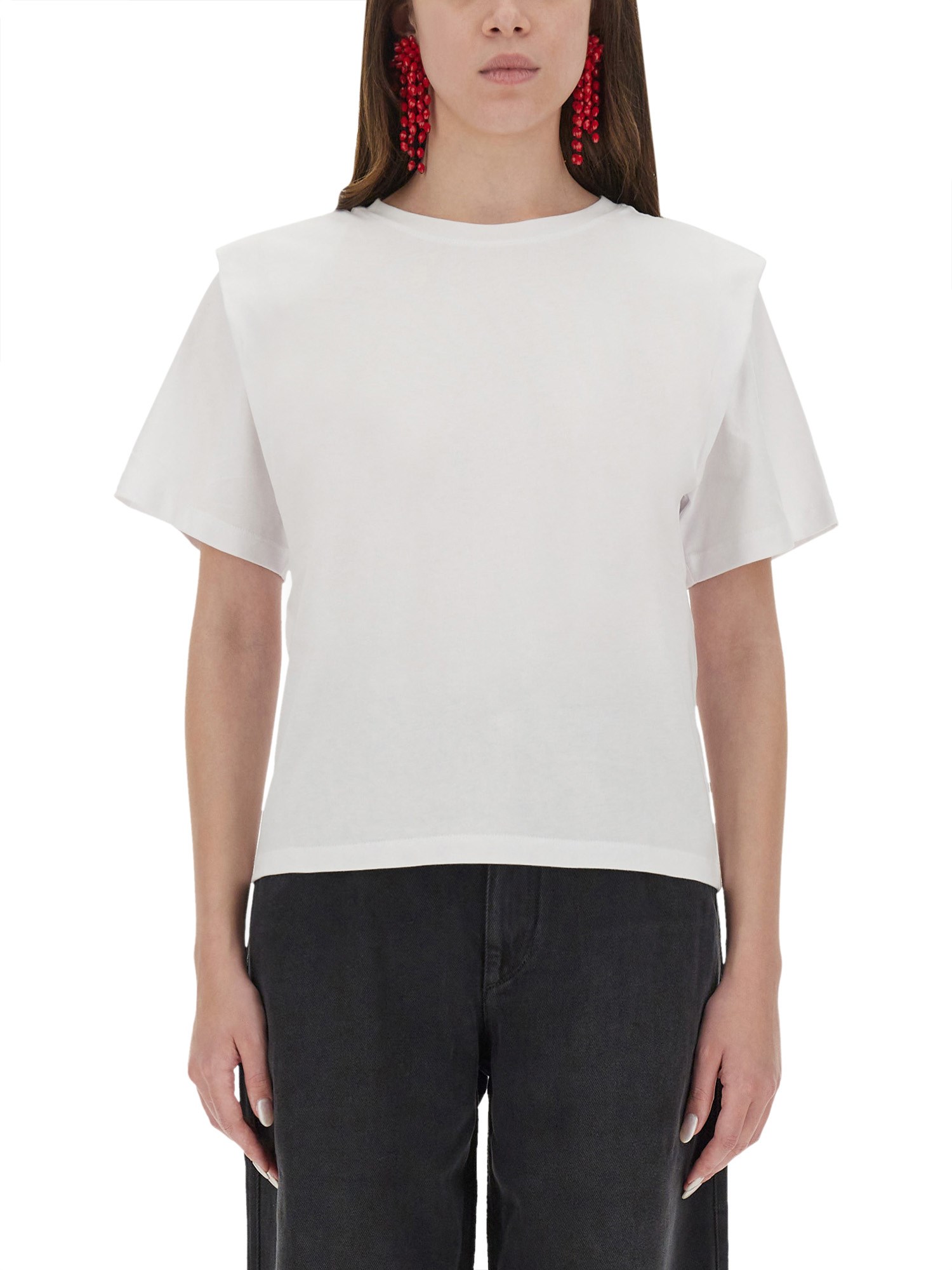 Isabel Marant Layered-detail Cotton T-shirt In White