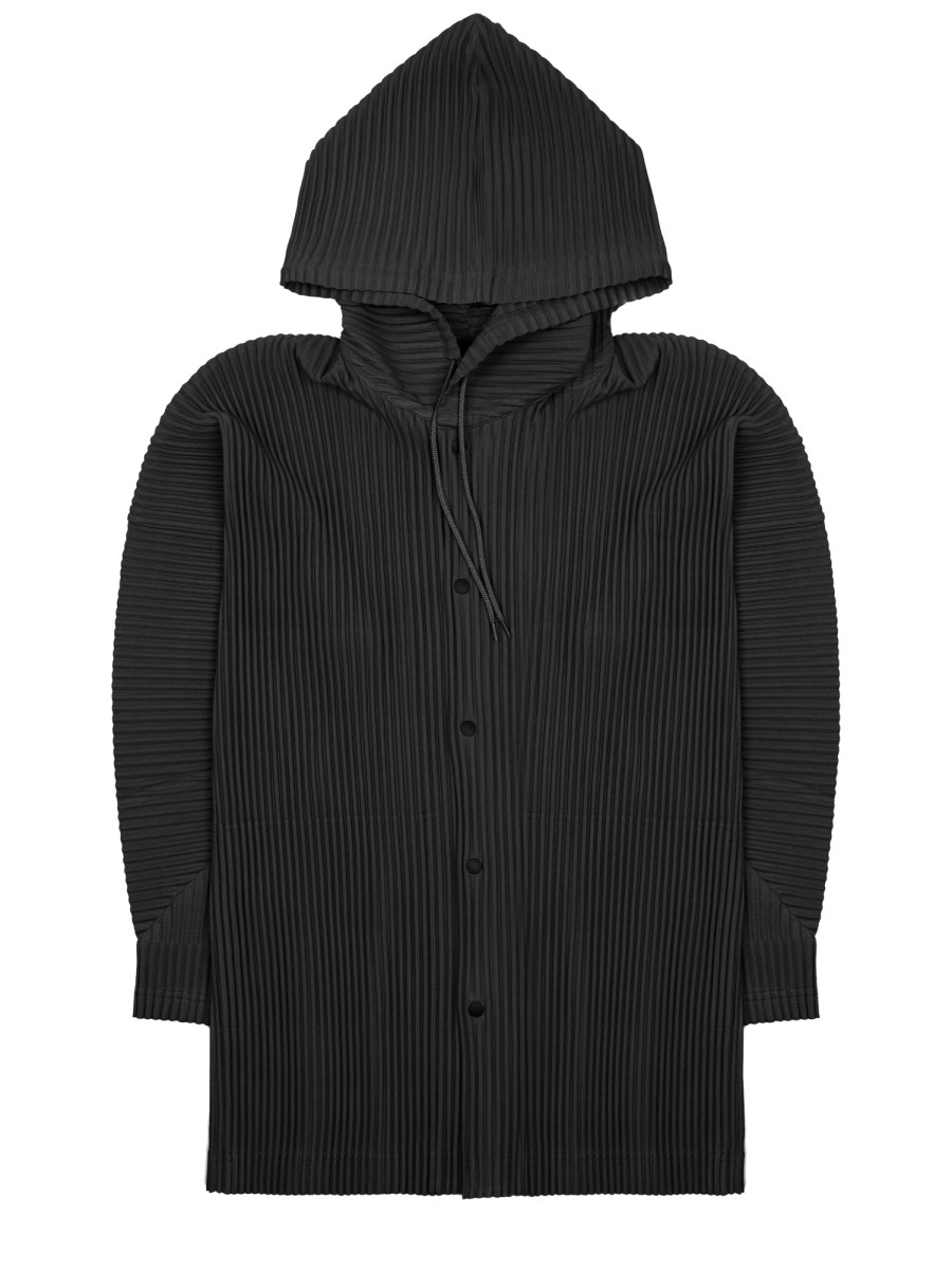 FELPA PLISSETTATA CON BOTTONI