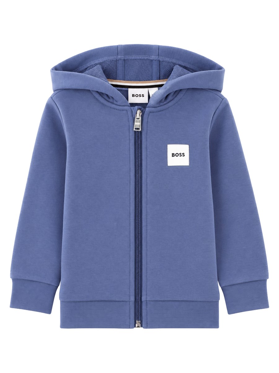 Felpa con cappuccio e zip intera