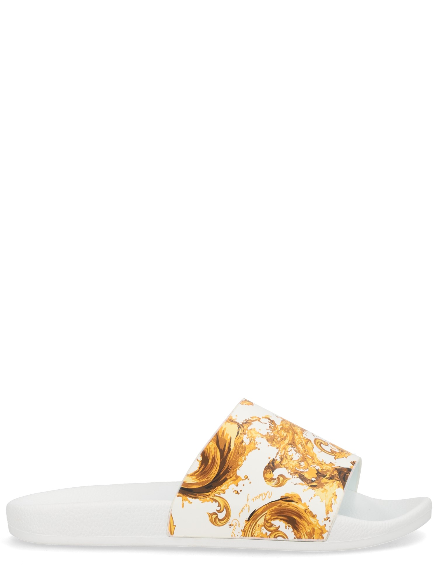 versace jeans couture slides with print
