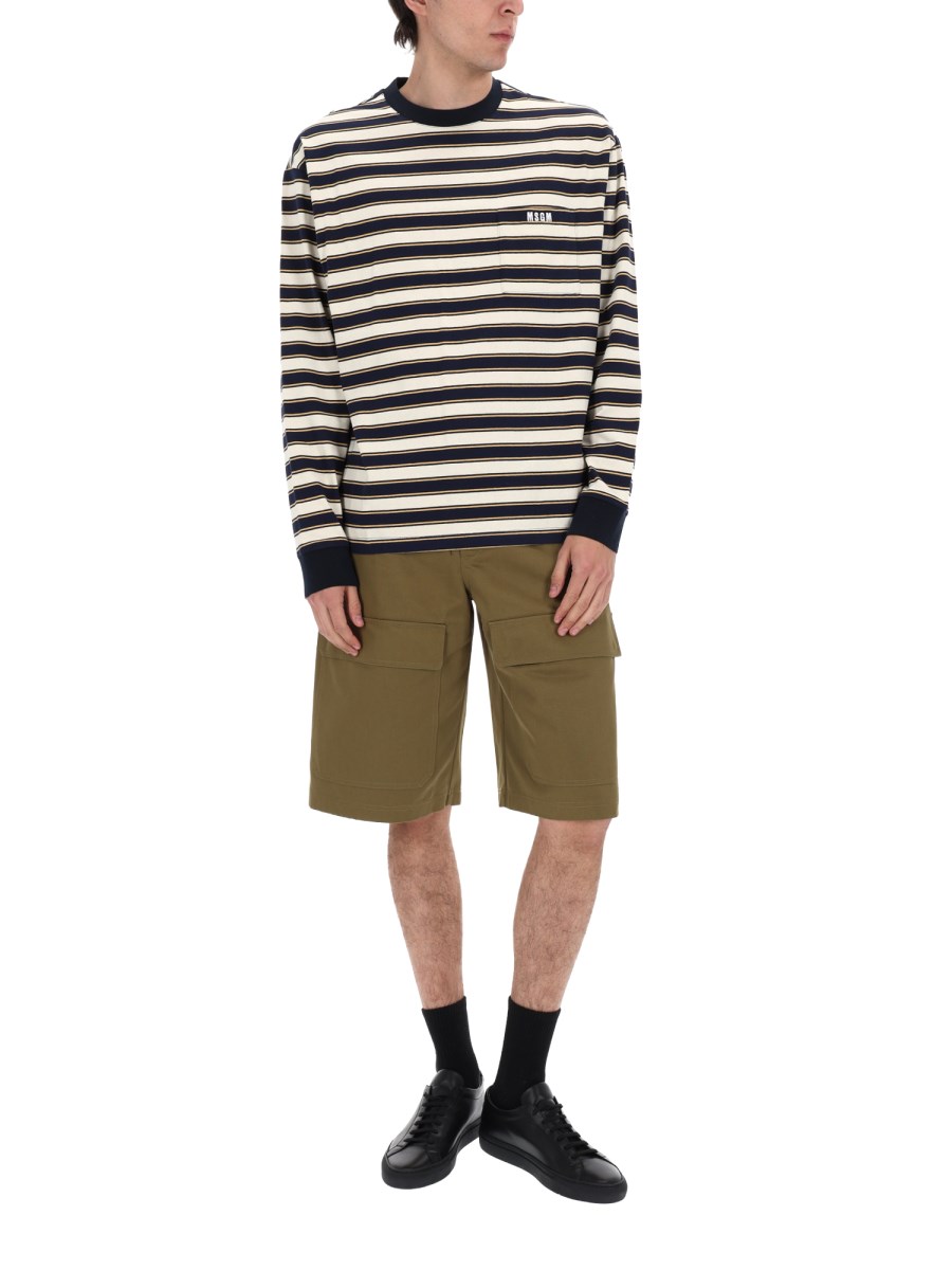 SHORTS IN COTONE CON PATCH LOGO