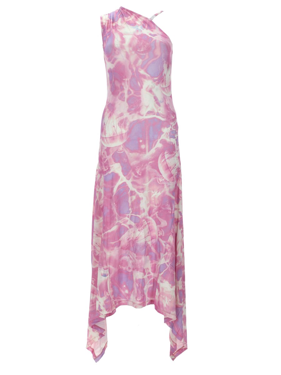 ABITO LUNGO SMANICATO CON STAMPA