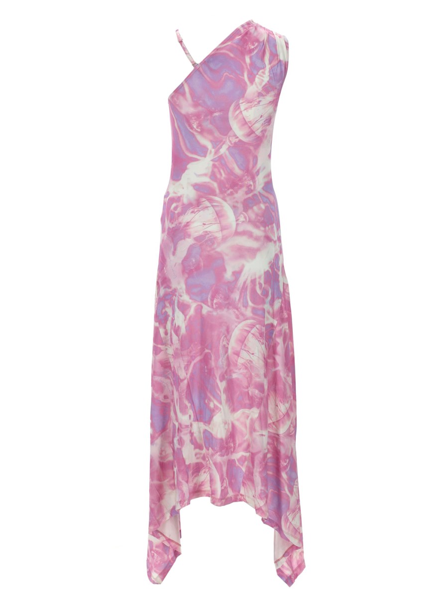 ABITO LUNGO SMANICATO CON STAMPA