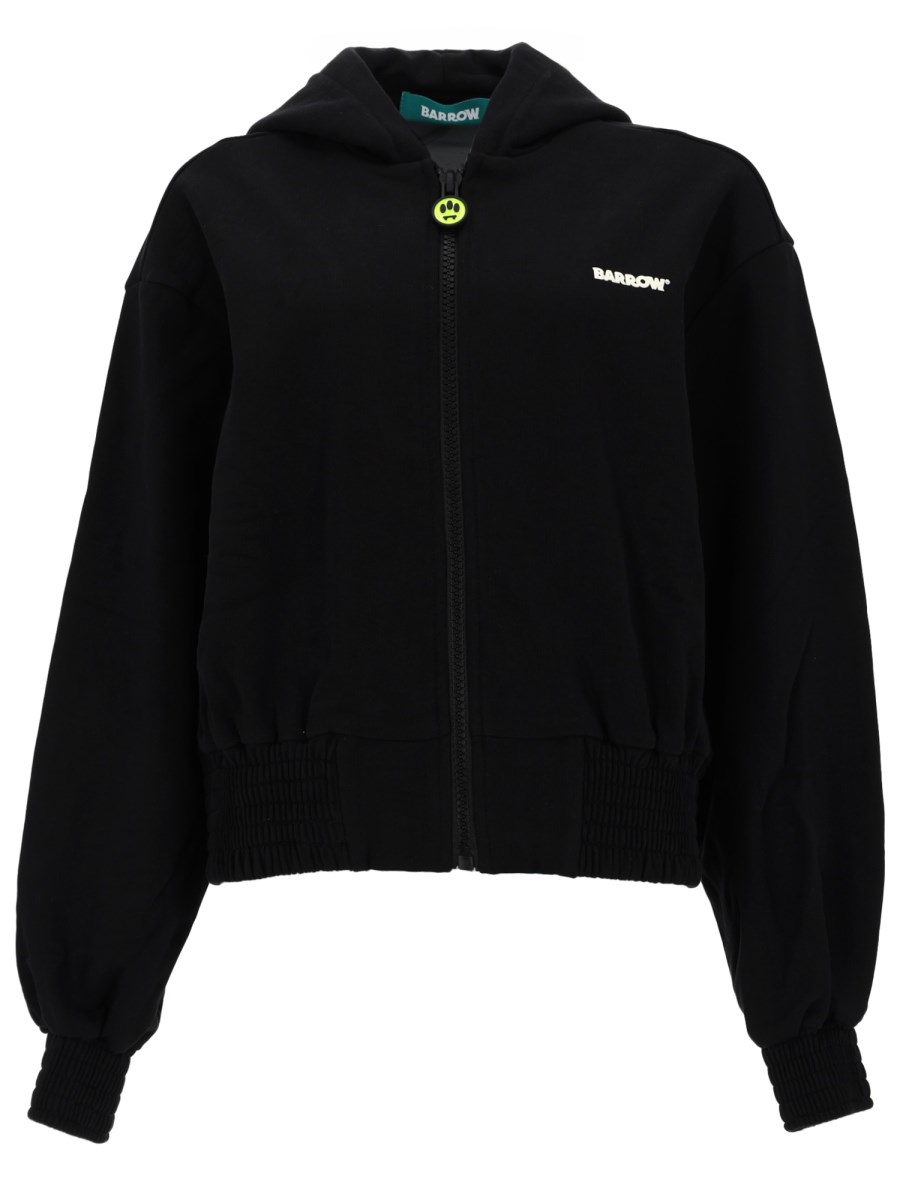 FELPA CON ZIP E CAPPUCCIO