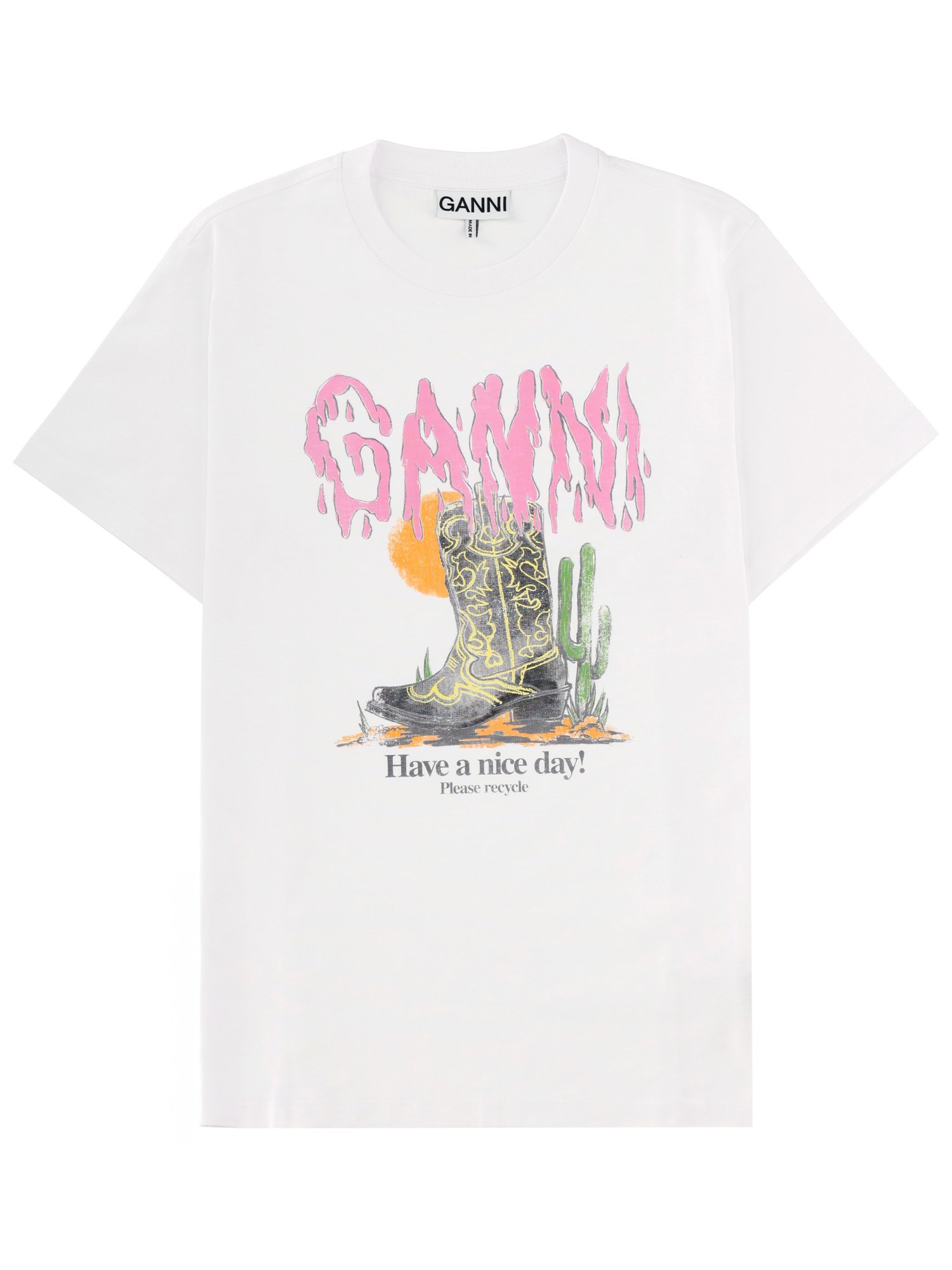 ganni “western boot” t-shirt