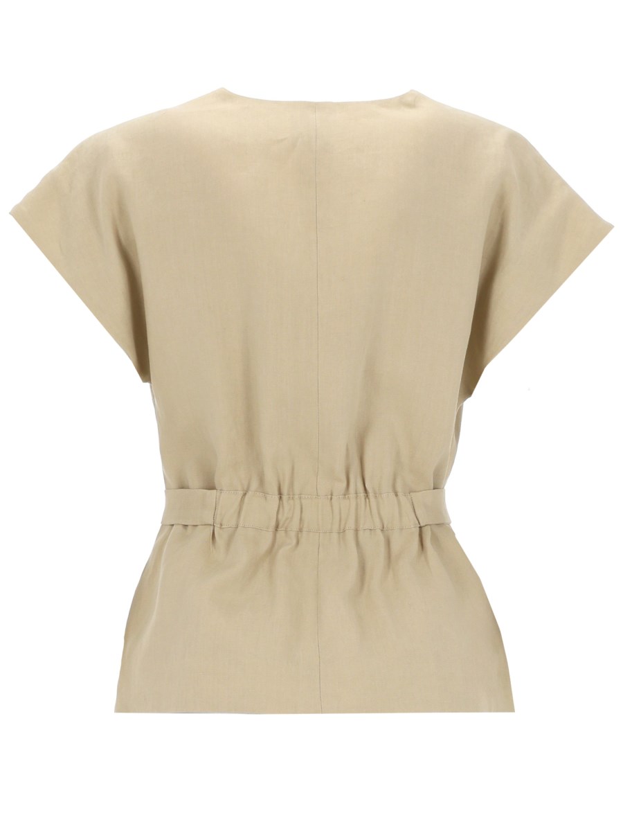 TOP IN LINO CON CINTURA