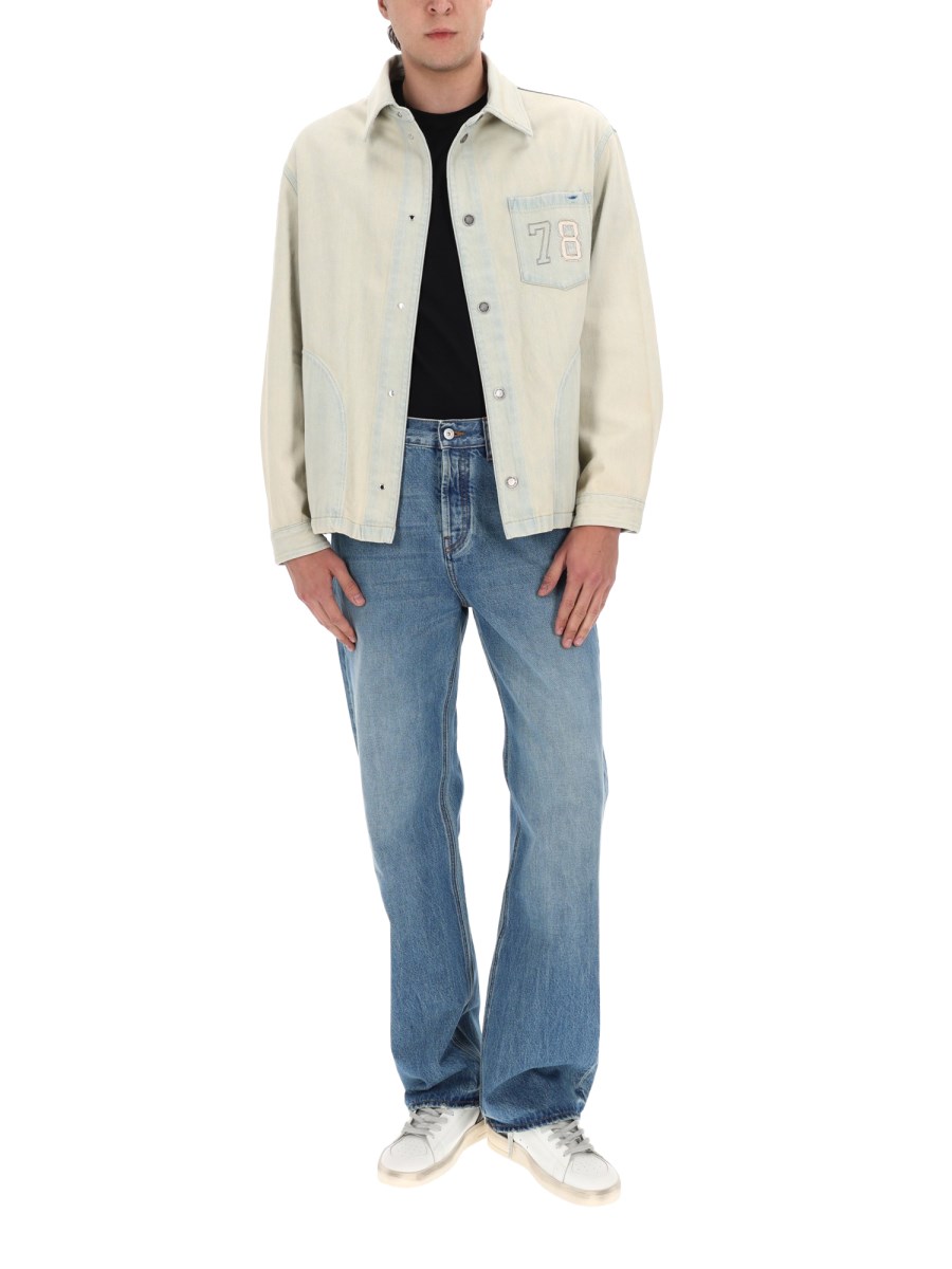 GIACCA IN DENIM CON TASCA RICAMATA