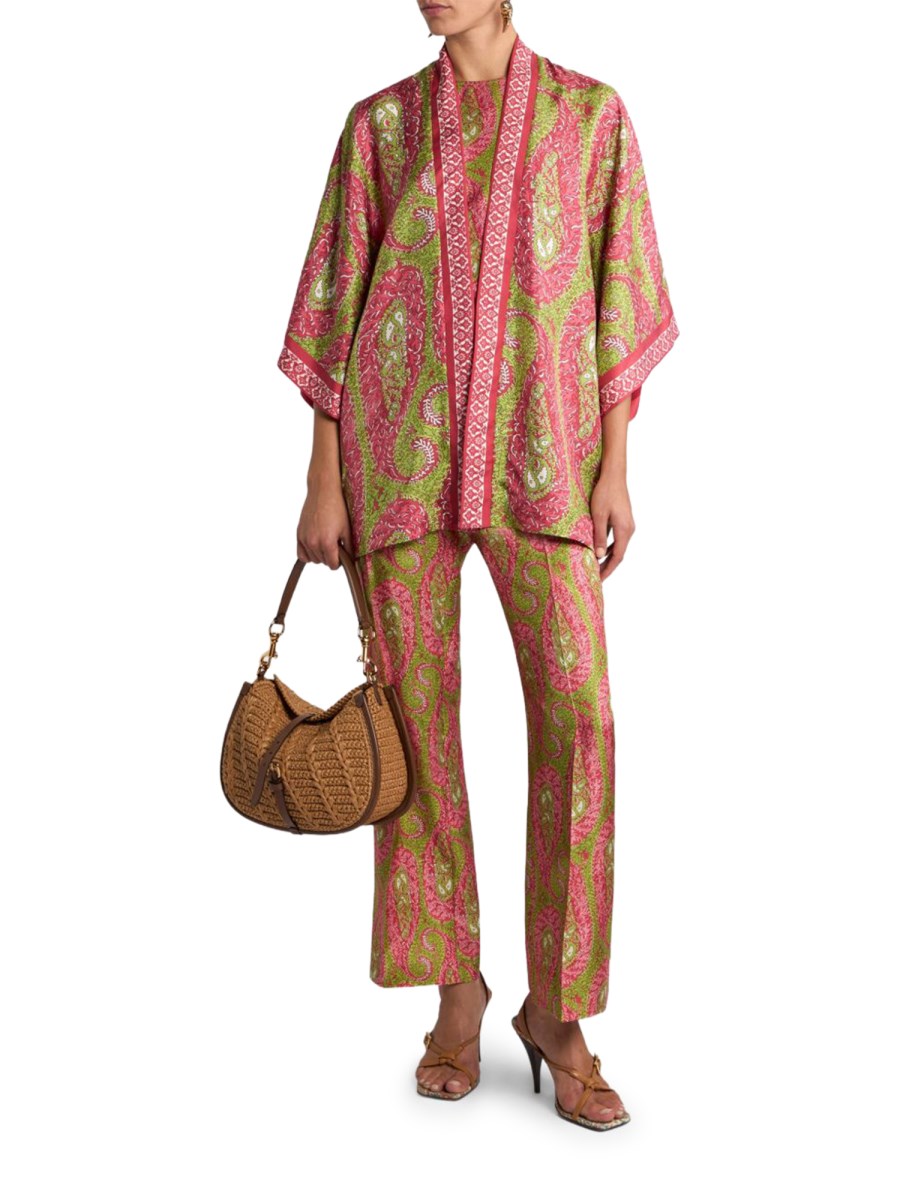 PANTALONI BOOTCUT PAISLEY FOLIAGE