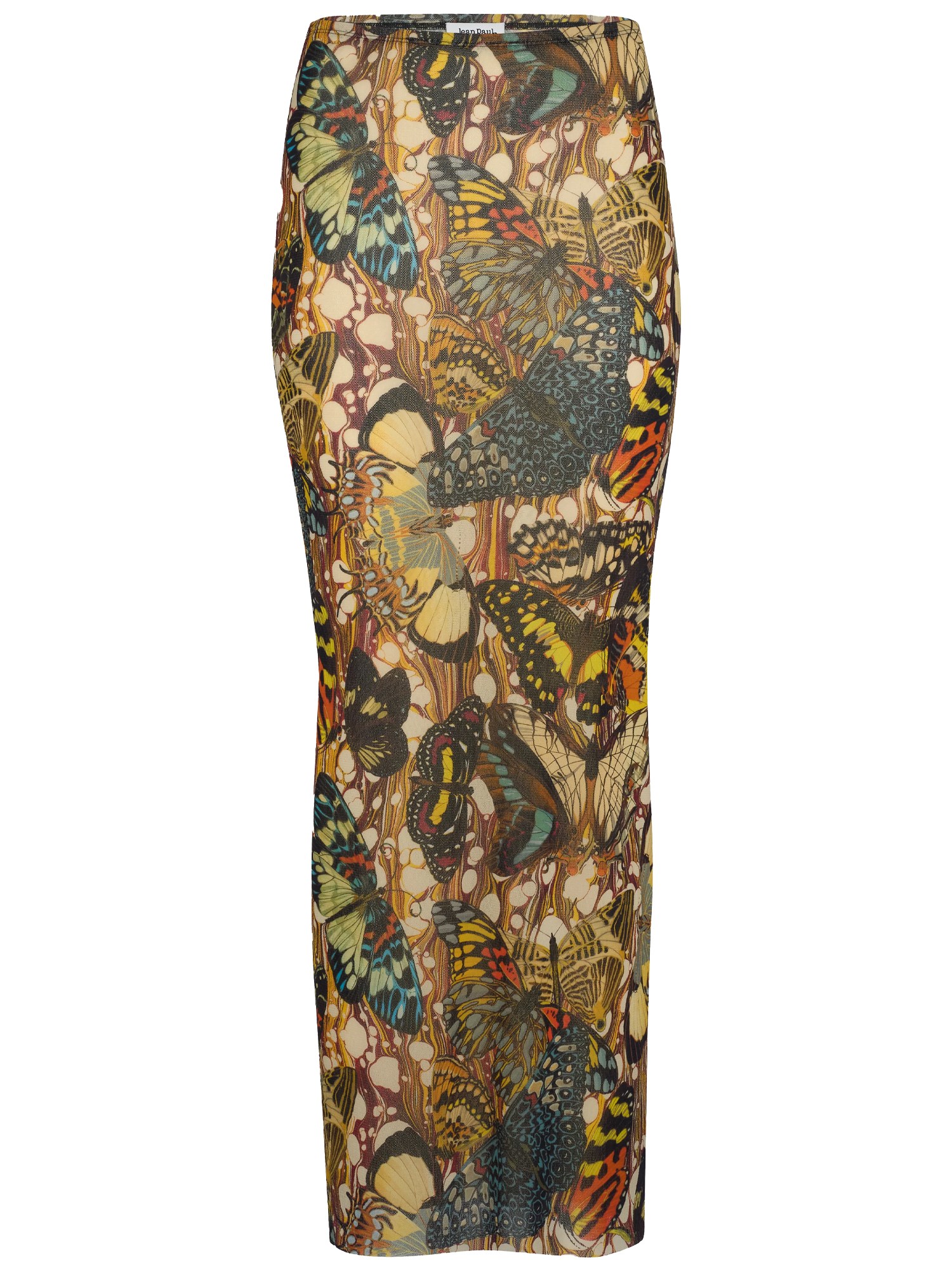 jean paul gaultier long skirt with "bow tie" print