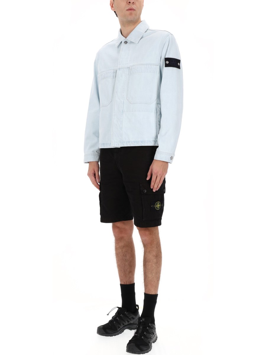 GIACCA IN DENIM CON PATCH LOGO