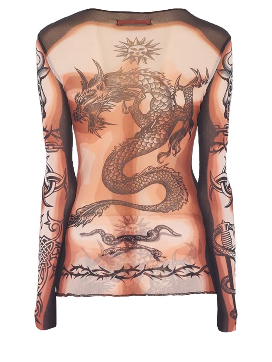 TOP CON STAMPA SAFE SEX TATOO