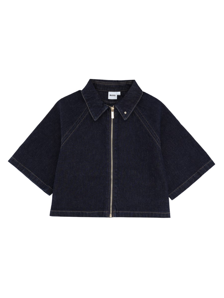 Giacca in denim con maniche larghe