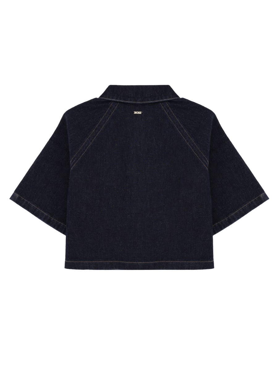 Giacca in denim con maniche larghe