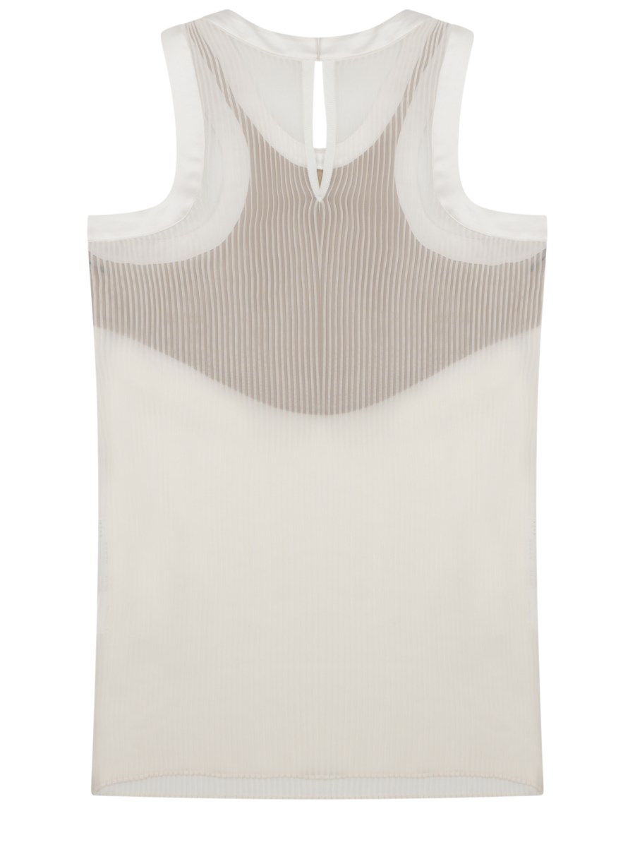 TOP SMANICATO IN CHIFFON