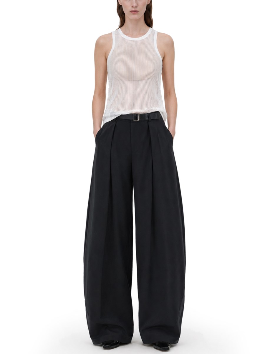 TOP SMANICATO IN CHIFFON