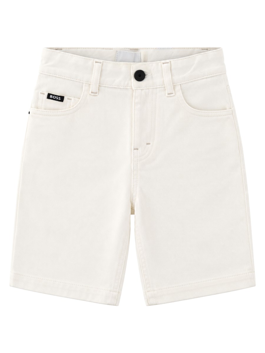 Shorts in denim con dettaglio logo