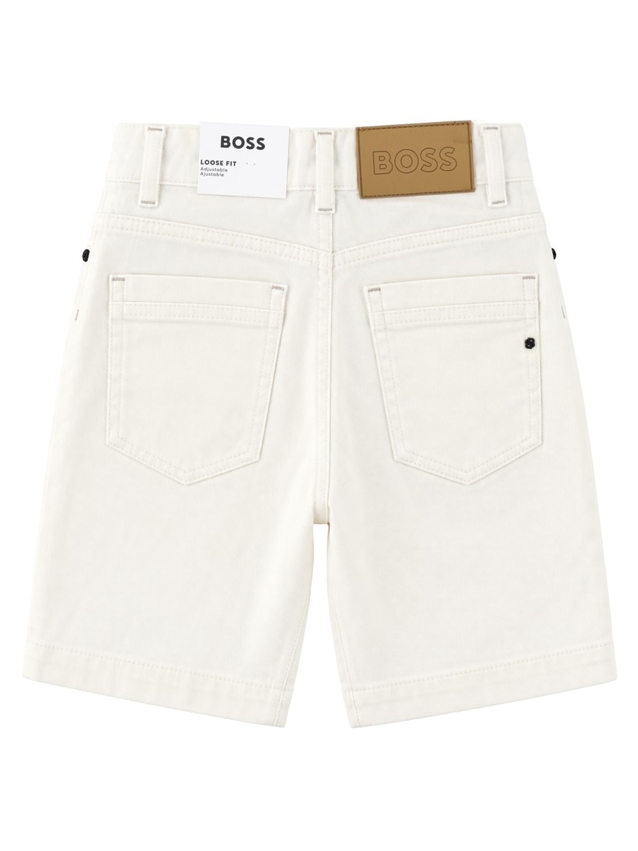 Shorts in denim con dettaglio logo