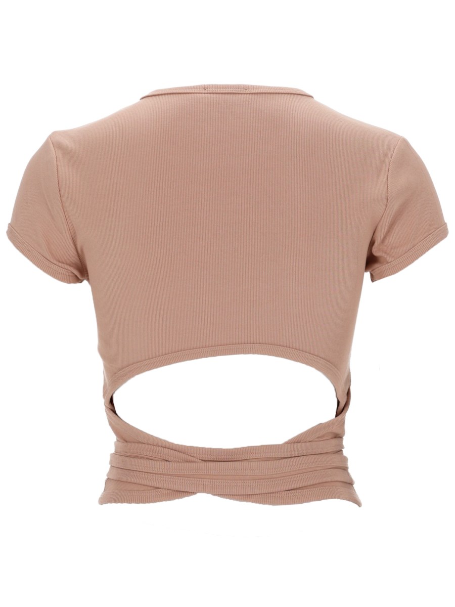 T-SHIRT A COSTINE CON LACCI 