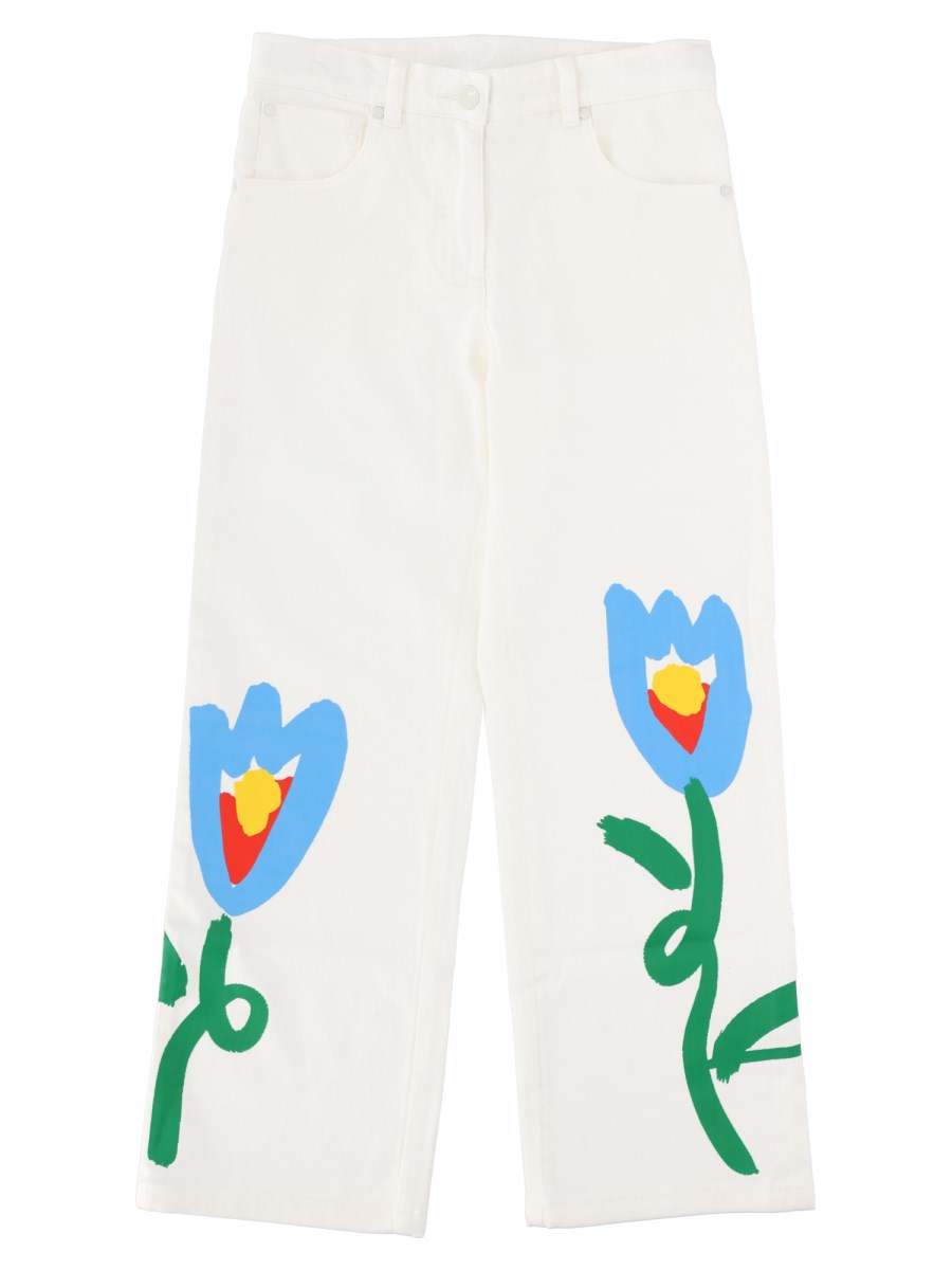 PANTALONI CON STAMPA FIORE 