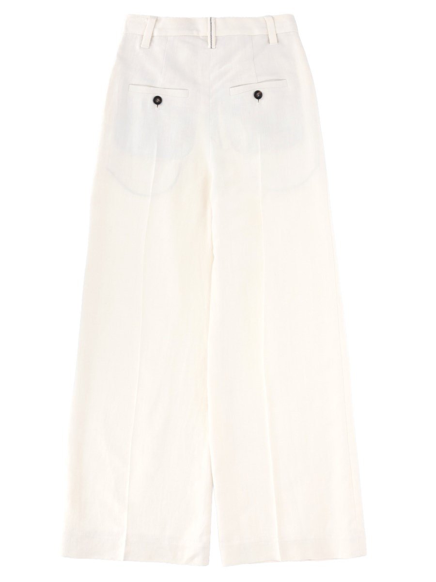 PANTALONE SARTORIALE IN MISTO LINO