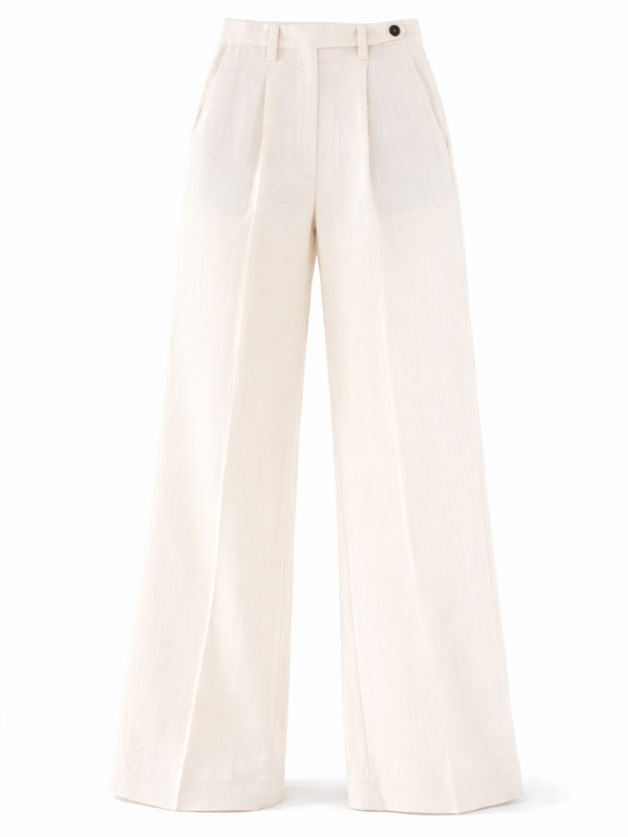 PANTALONE SARTORIALE IN MISTO LINO