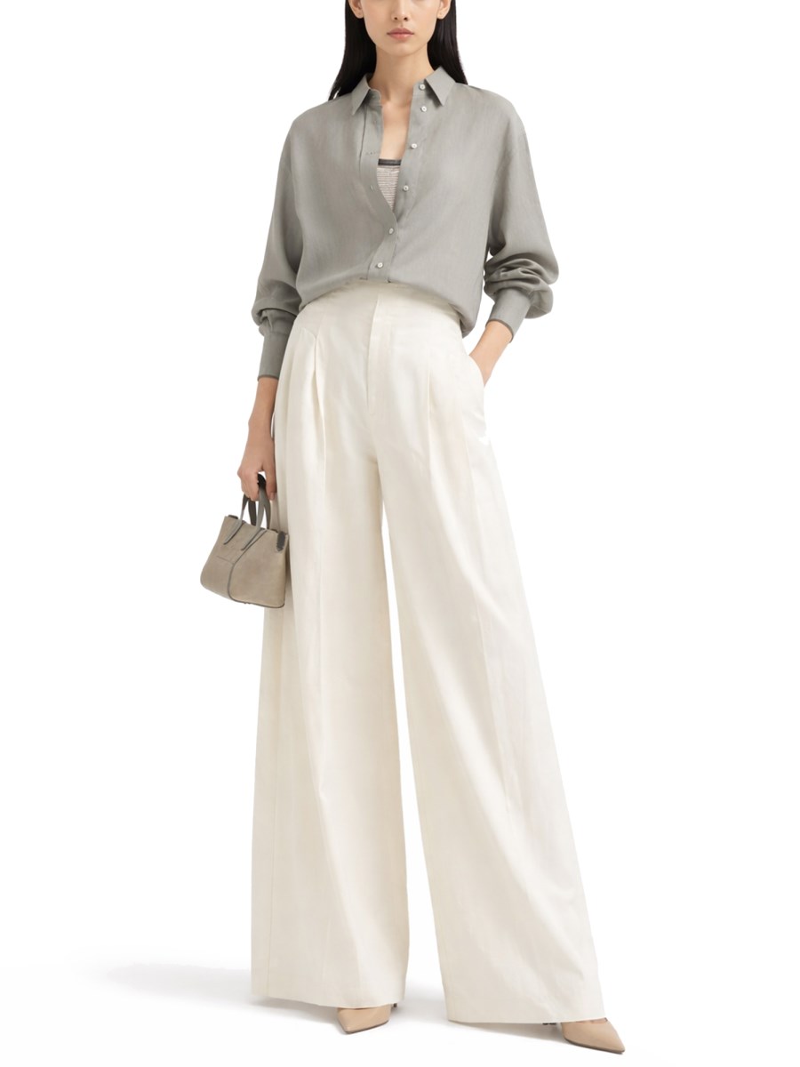 PANTALONE SARTORIALE IN MISTO LINO