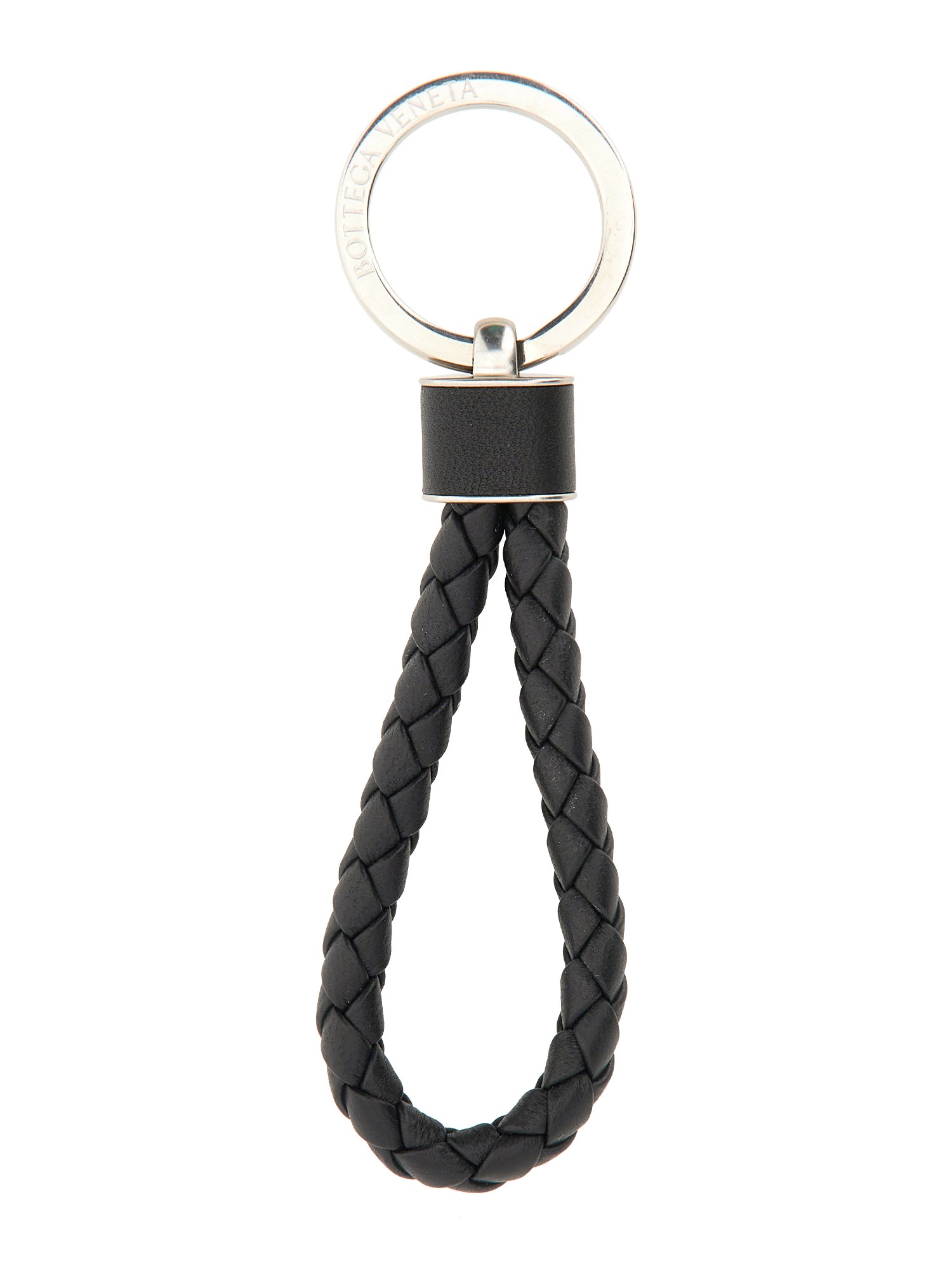 Bottega Veneta Keychain Weave In Black