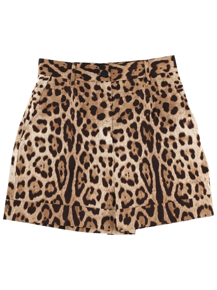 SHORTS CON STAMPA LEOPARDO