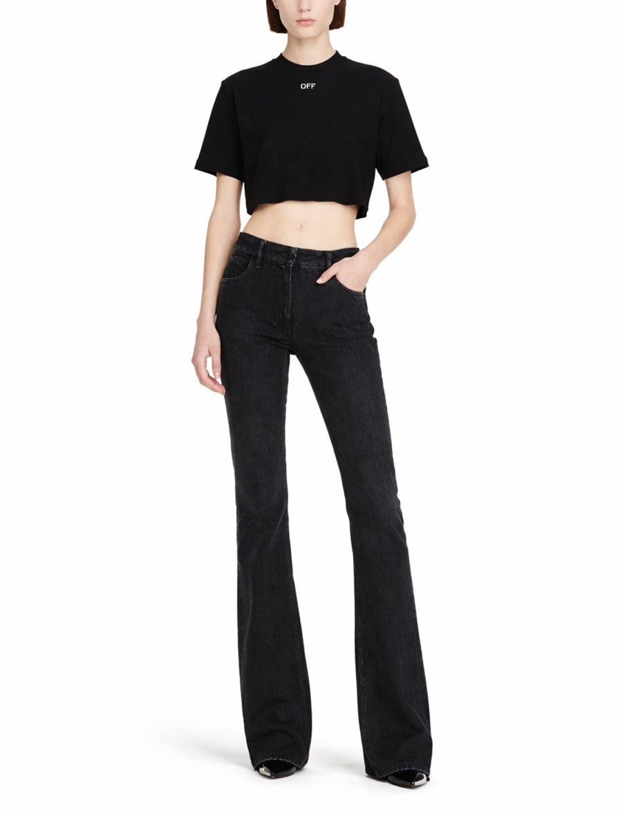 T-SHIRT CROPPED CON LOGO