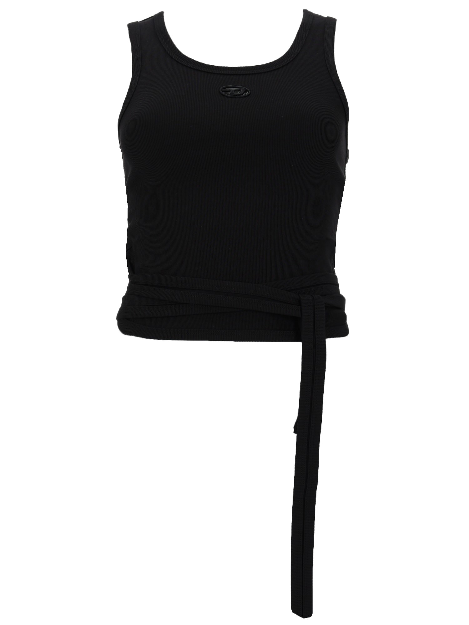 diesel crop top "t-anky-tail" con lacci
