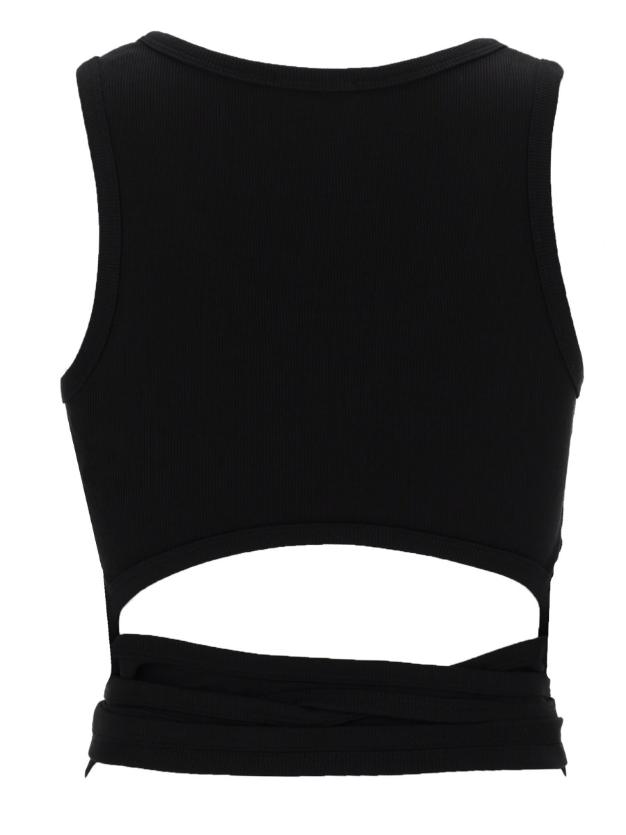 CROP TOP T-ANKY-TAIL CON LACCI