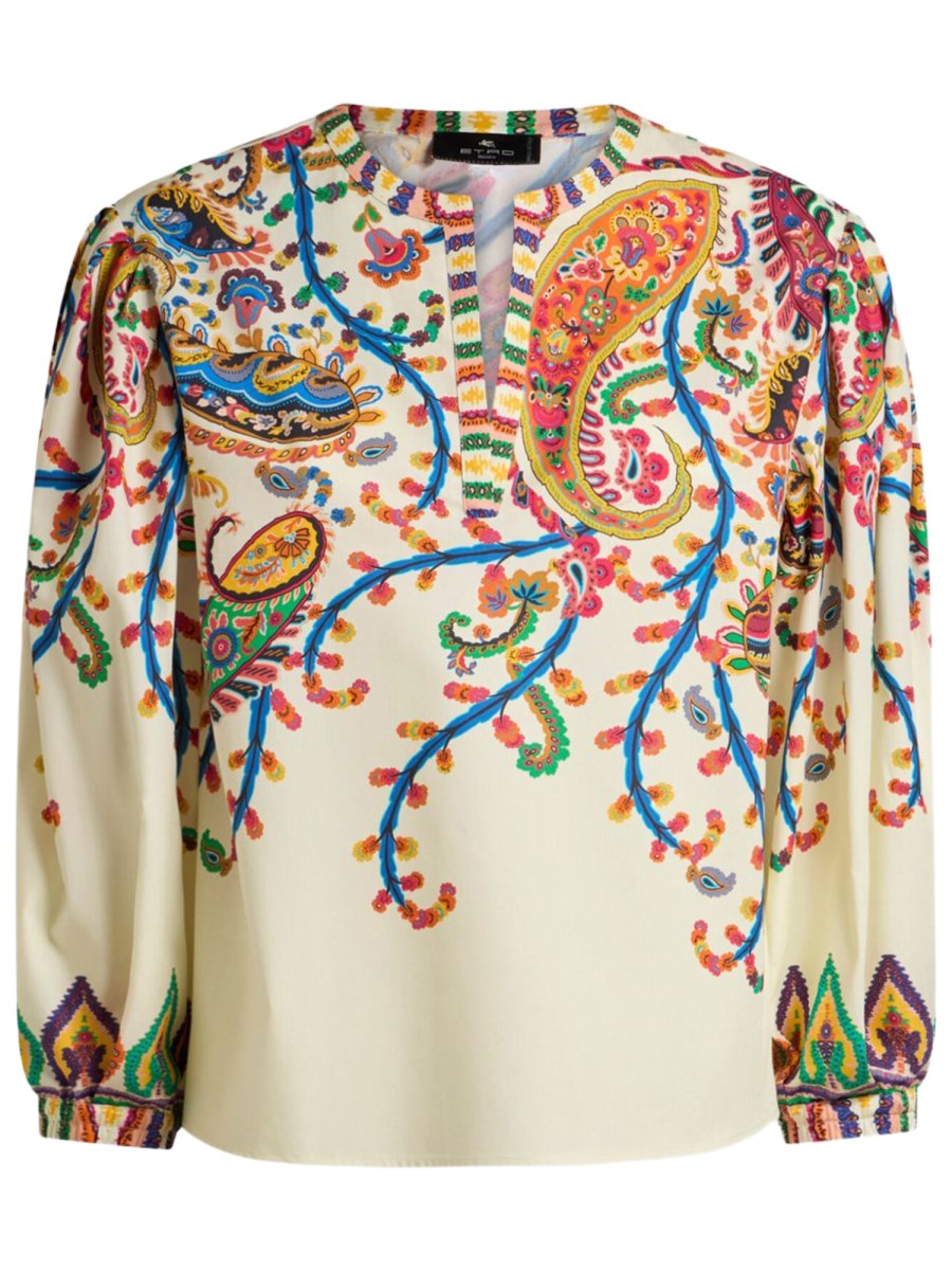 BLUSA CON STAMPA PAISLEY FLOREALE