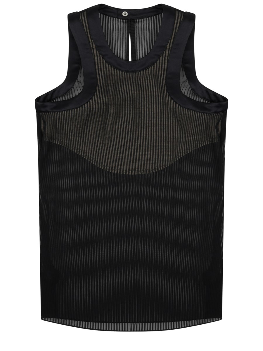 TOP SMANICATO IN CHIFFON