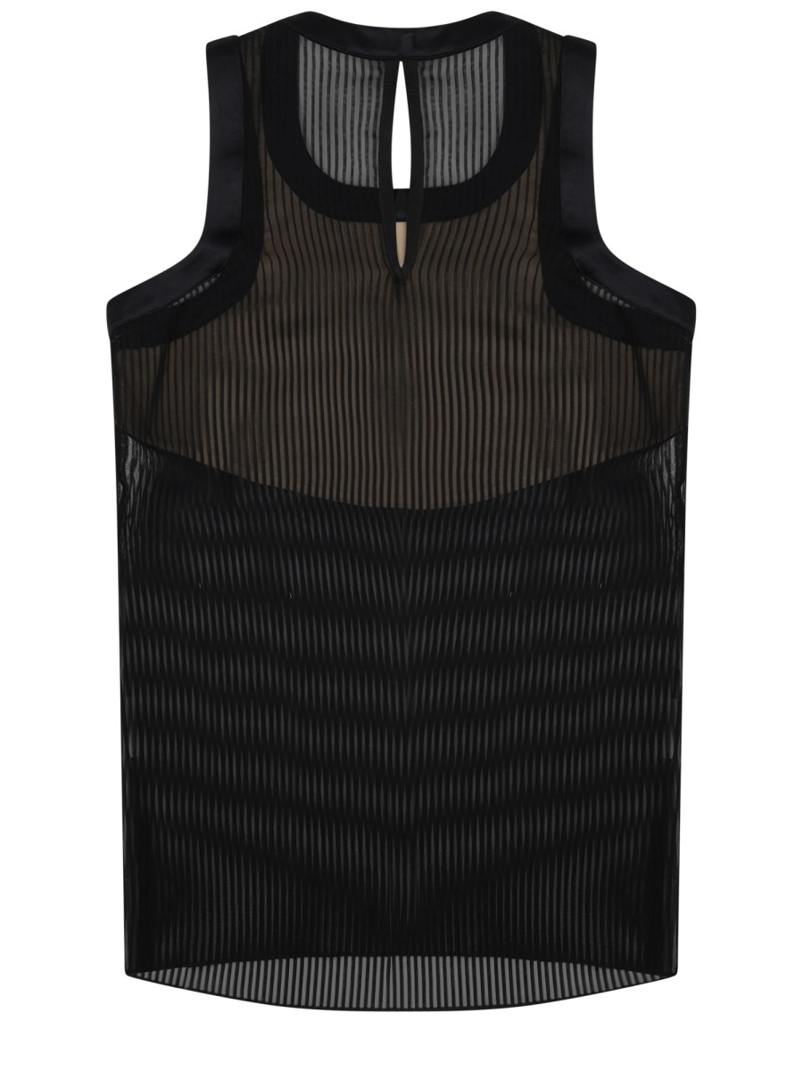 TOP SMANICATO IN CHIFFON