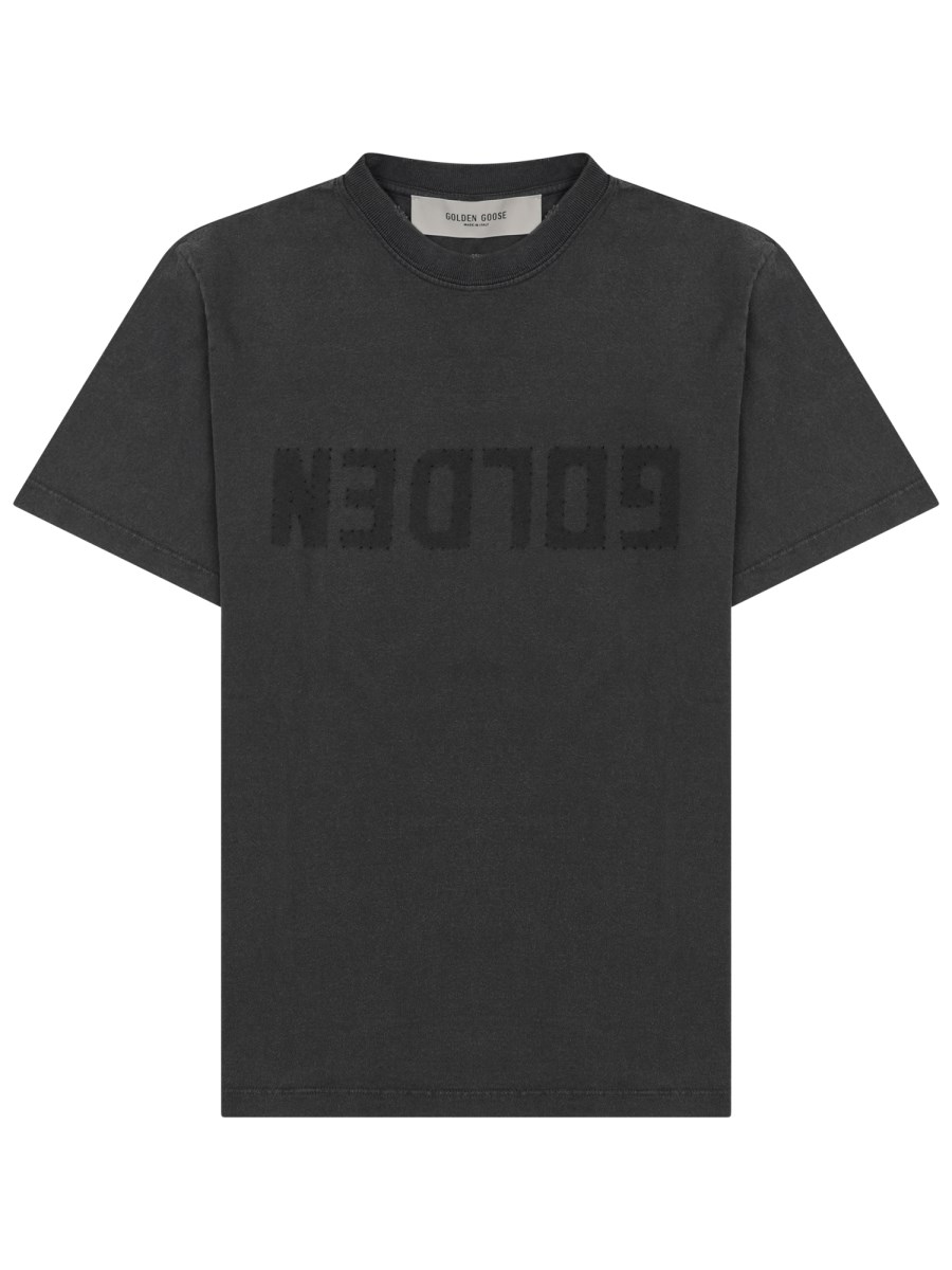 T-SHIRT IN JERSEY DISTRESSED CON LOGO