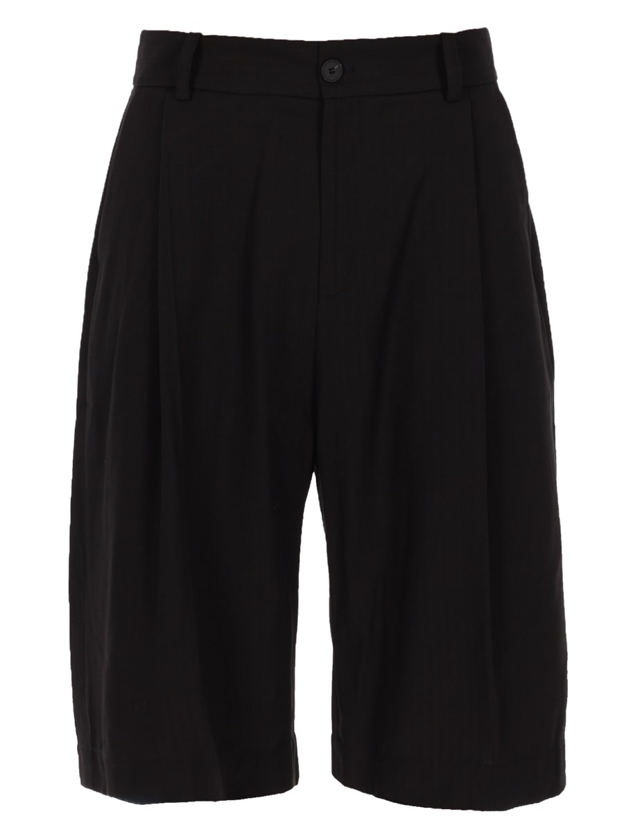 SHORTS IN COTONE MISTO LINO