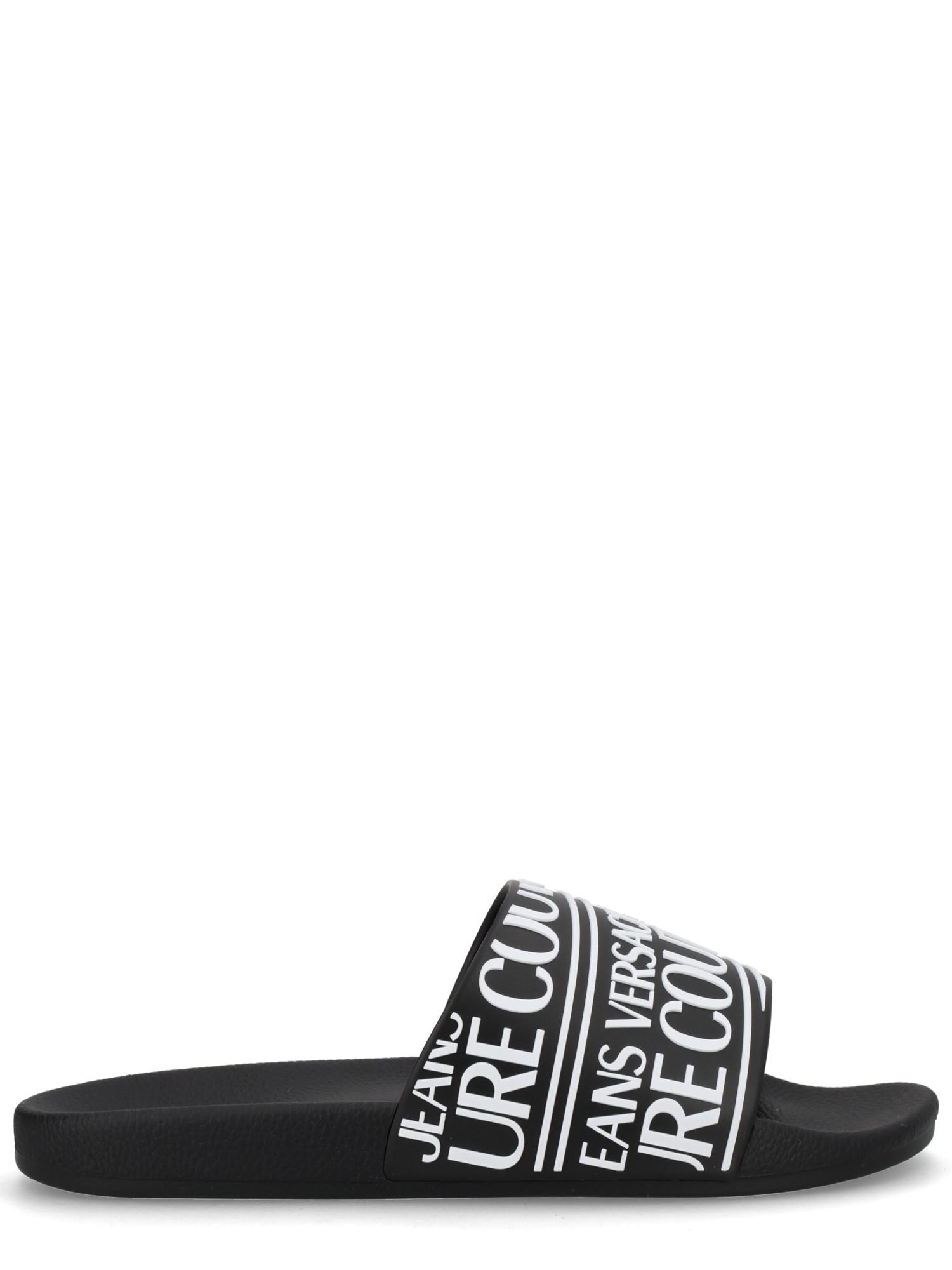 versace jeans couture slides with logo